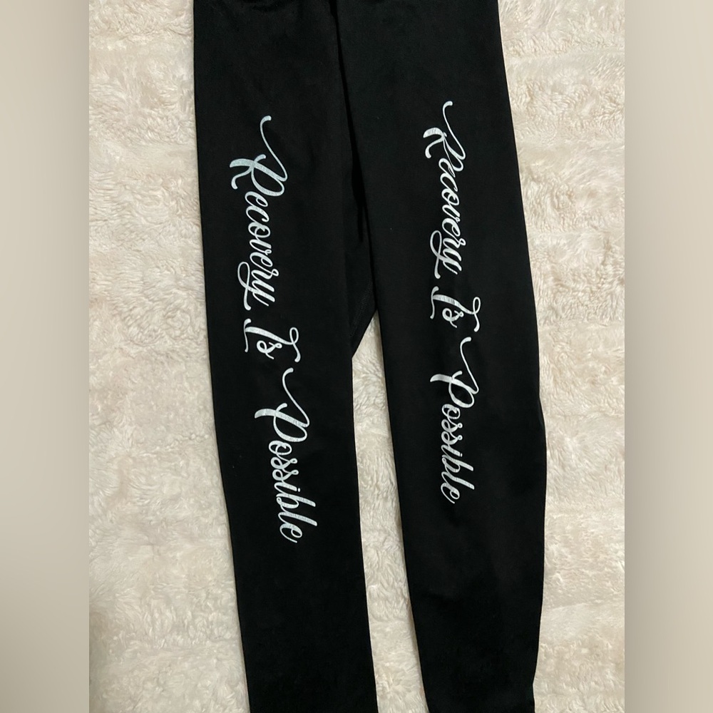 Sport-Tek Black Athletic Leggings View 3